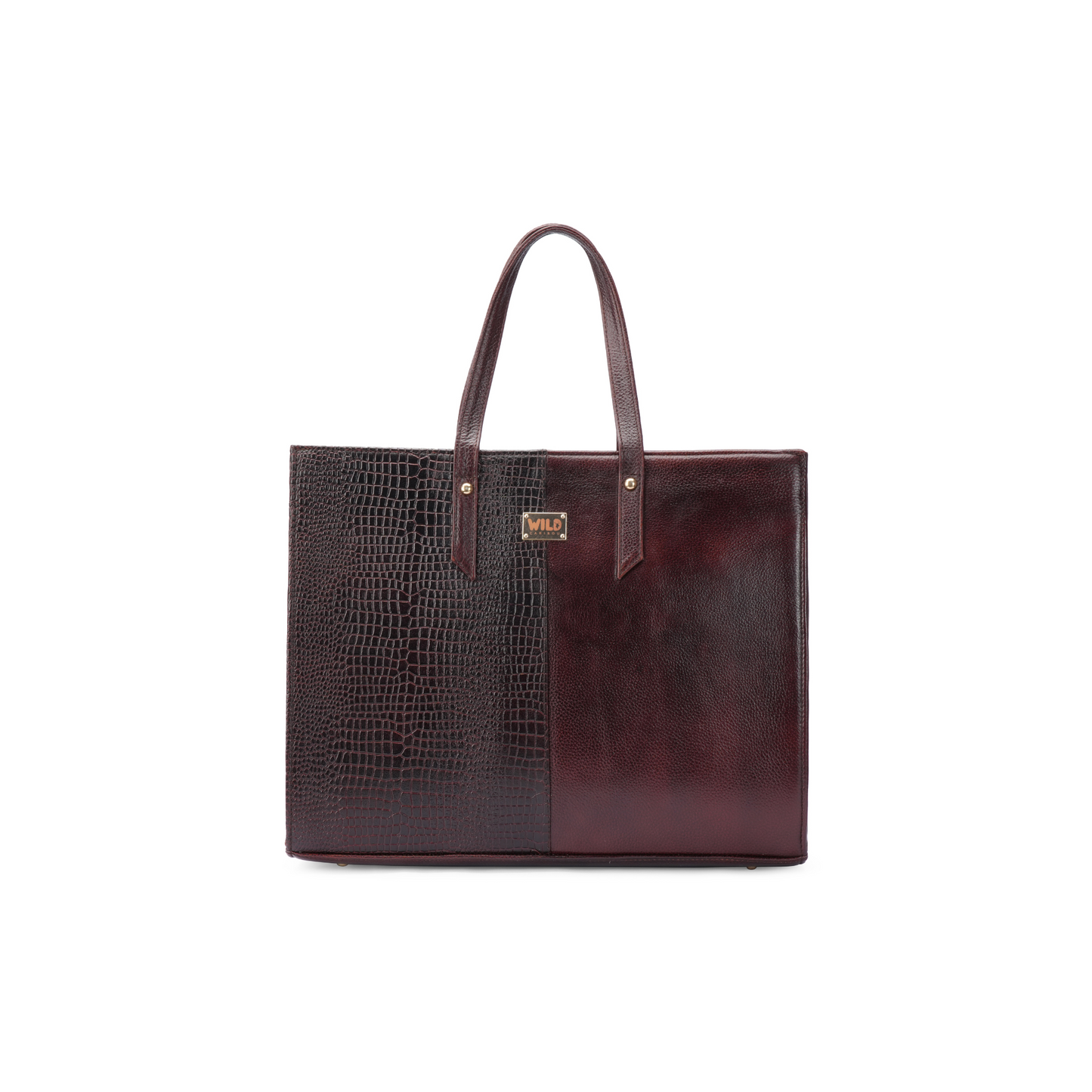 Wild Caribou Women’s Leather Laptop Handbag – Office & Travel Bag with 18" Laptop/Macbook Compartment (Blue, Green, Black, Brown, Tan)