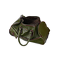 Wild Caribou Genuine Leather Trolley Duffel Bag – Premium Wheeled Travel Companion (Green, Black, Blue, Brown, Tan)